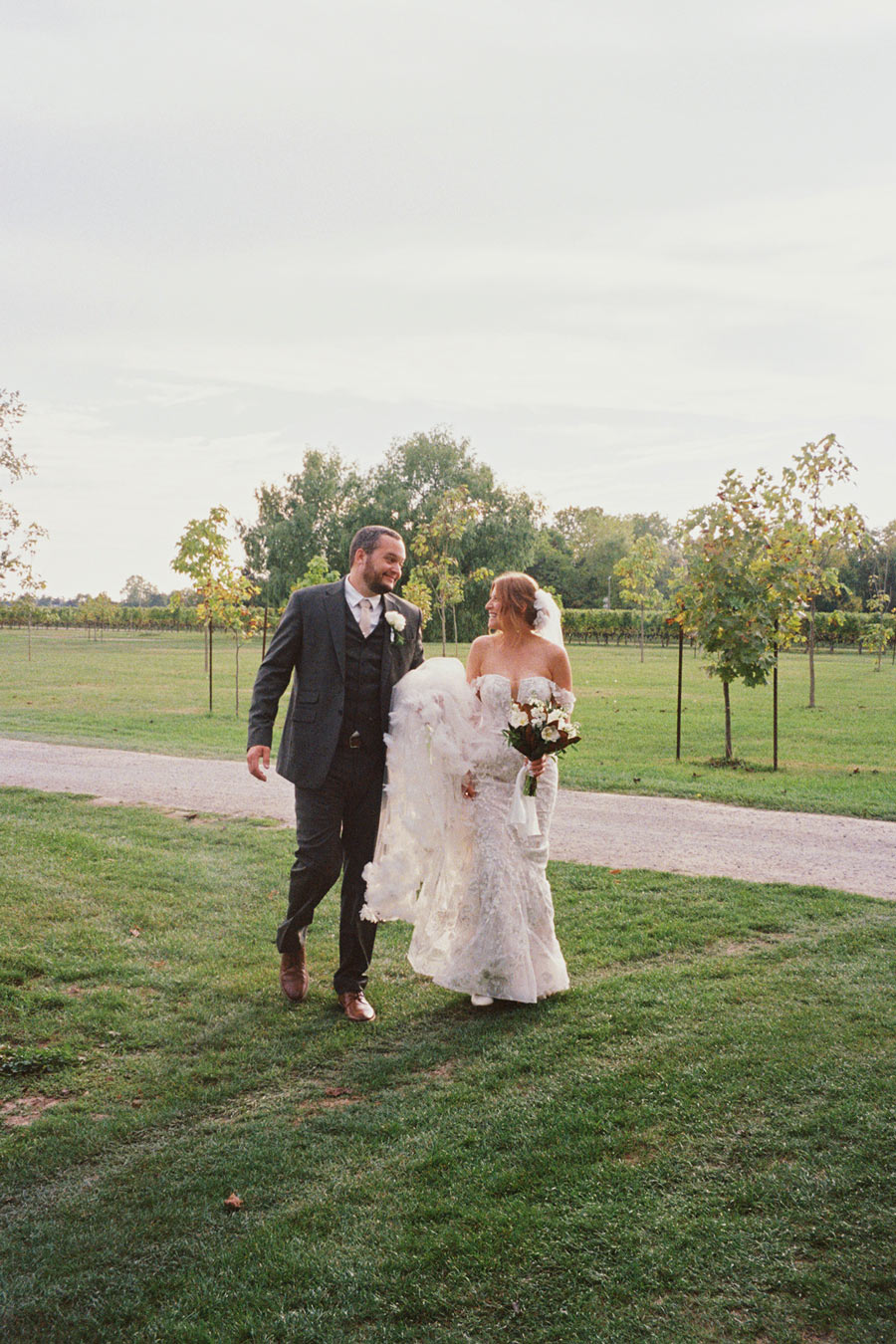 Fall wedding at Kurtz Orchard on 35mm film